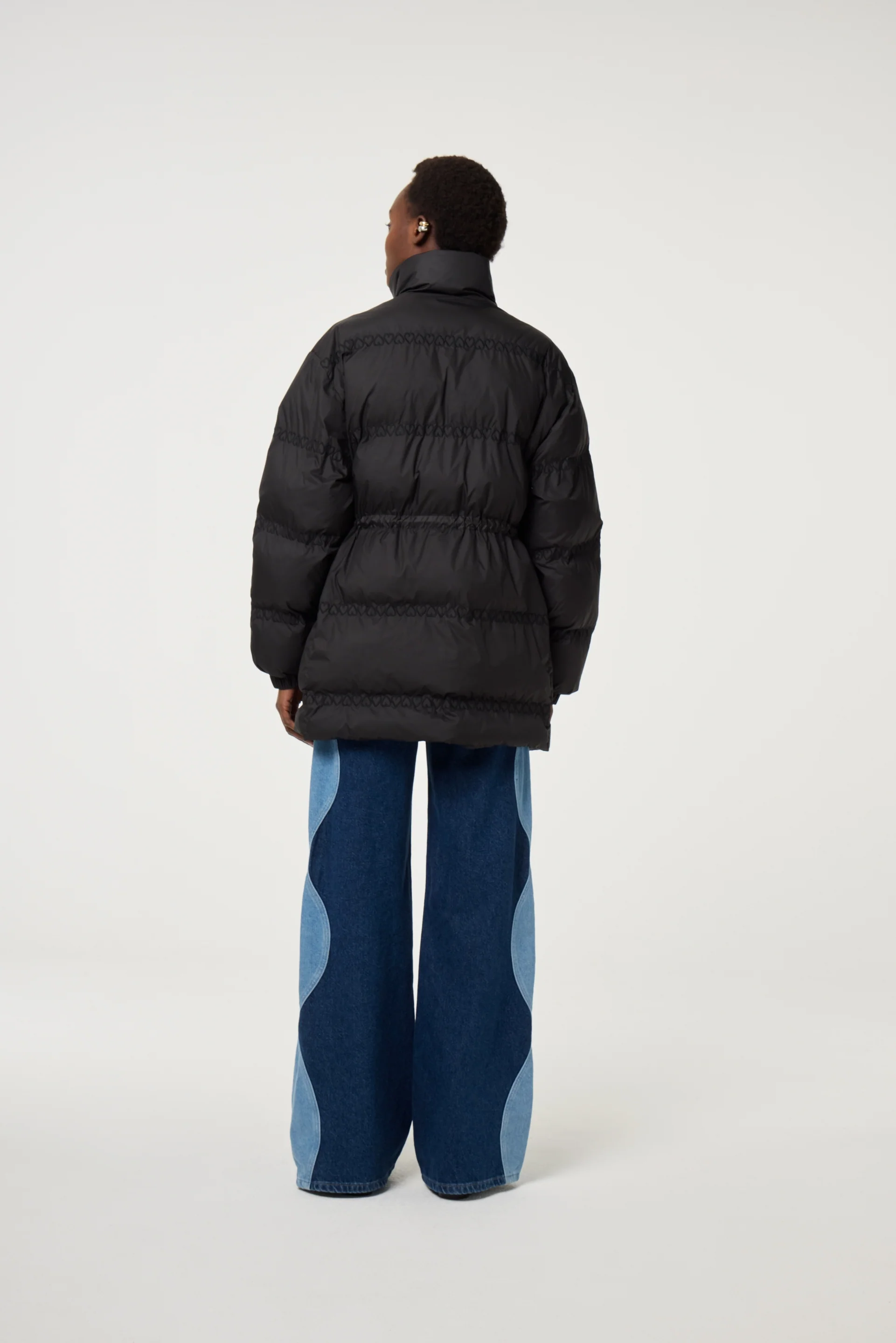 Cisca Puffer Coat | Black - Image 3